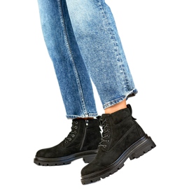 Trappeurs isolés en fourrure pour femmes A5201B, noir