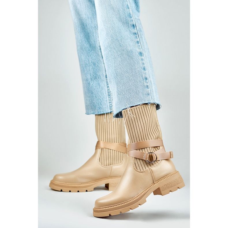 Bottes Modèle YQ41KH Beige Clair - PRIMO