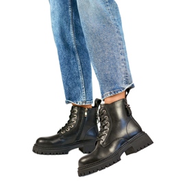 Bottes pour femmes doublées de fourrure GD-TL57B, noir