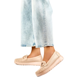 Mocassins femme avec décoration 24-21339BE beige