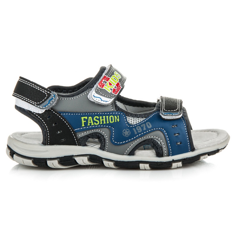 Linshi Sandales Avec Velcro Pour Un Garçon bleu