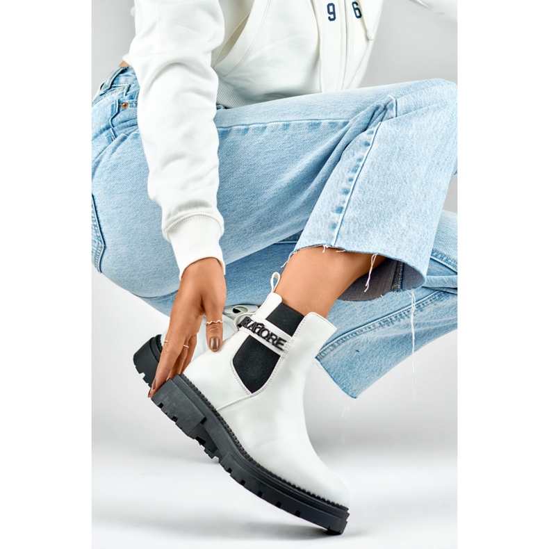 Bottines Chelsea Modèle 250005W-PU Blanc - PRIMO blanche