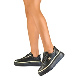 Chaussures de sport pour femmes avec décoration GD-XF120C-B, noir