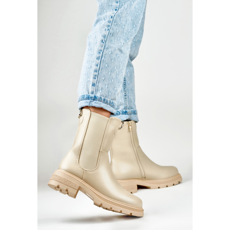 Bottines Modèle DES906BE Beige - PRIMO