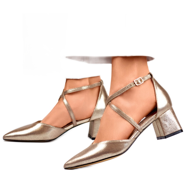 Escarpins métalliques pour femmes GD-FL1150T argent gris