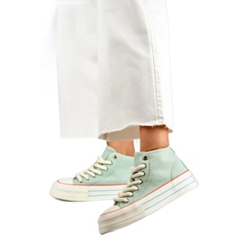 Baskets plateforme femme BL507BL vert