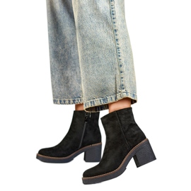 Bottes isolées pour femmes 9613B noir le noir