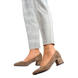 Escarpins femme GD-XR-103B-KH Marron brun