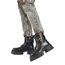 Bottes pour femmes sur la plateforme GT-TL55B, noir le noir