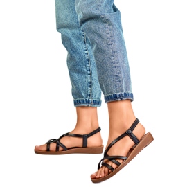 Sandales Femme PS07B Noir le noir