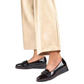 Escarpins compensés 24-10446B noir