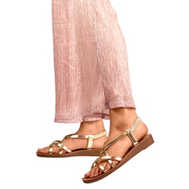 Sandales femme PS07GO or doré