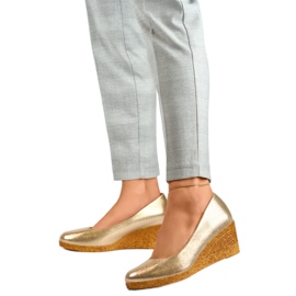 Escarpins compensés pour femmes GD-651A-L.GO doré
