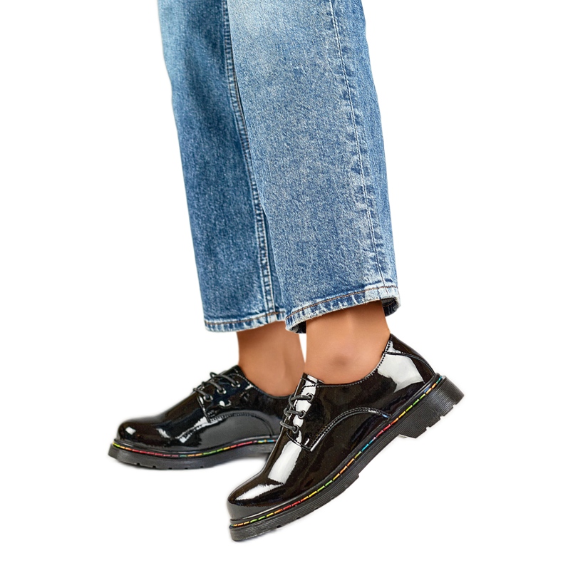 Chaussures vernies pour femmes GD-XF154B le noir Chaussures vernies pour femmes GD-XF154B le noir