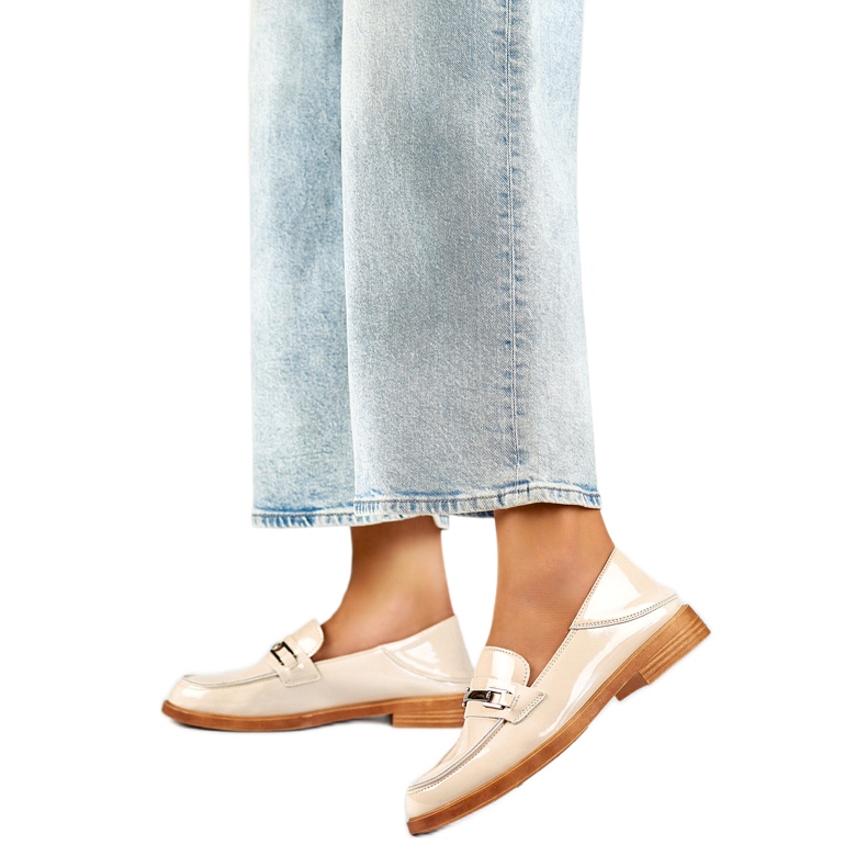 Chaussures pour femmes avec décoration 24-58233BE beige