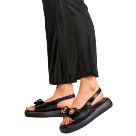 Sandales pour femmes avec nœud LX2350B noir