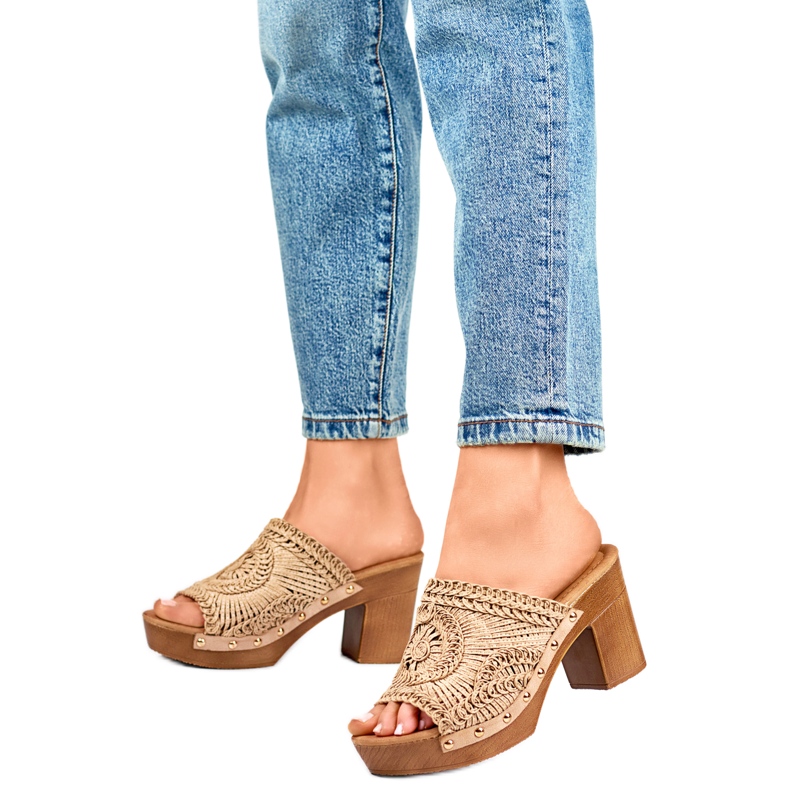 Tongs femme C388BE, beige Tongs femme C388BE, beige