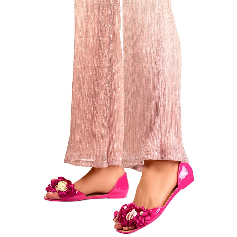 Ballerines femme avec décoration CK298FU rose