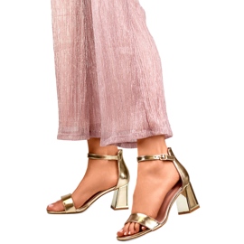 Sandales femme 0696GO or jaune