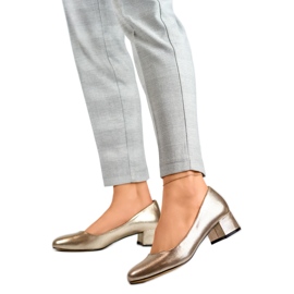 Escarpins métalliques pour femmes GD-FL490B-TA d'or