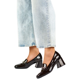 Escarpins vernis pour femmes 24-58242B noir