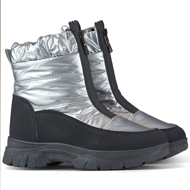 Bottes de neige Modèle 3555-4-G Noir/Argent - PRIMO gris