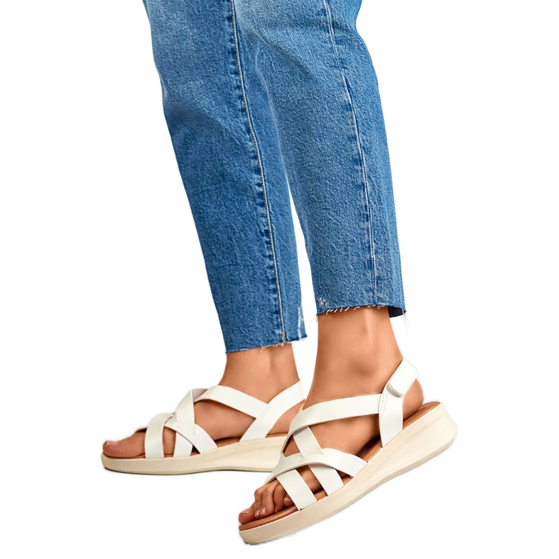 Sandales pour femmes QQ-397W blanche Sandales pour femmes QQ-397W blanche