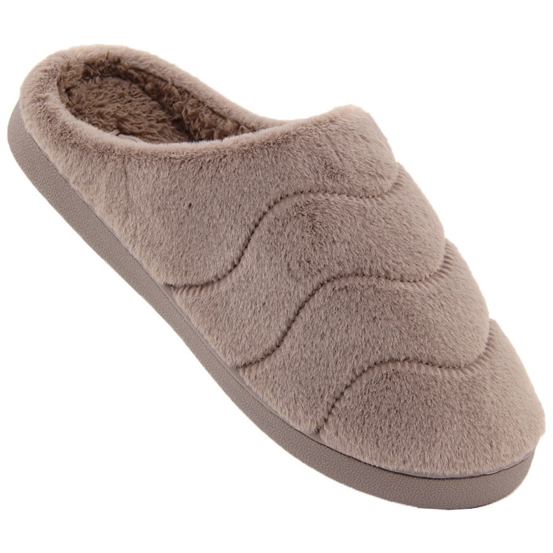Chaussons d'intérieur en fourrure marron pour femmes Unisoft 6622 brun