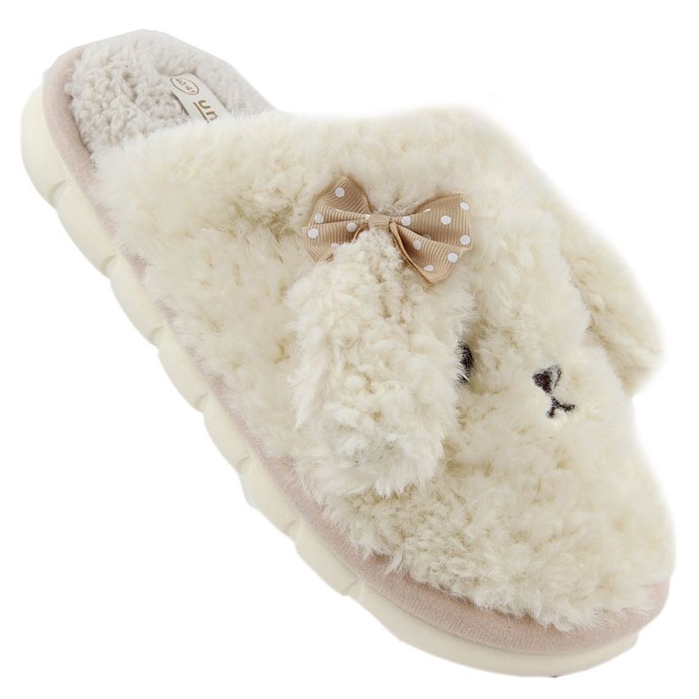 Chaussons d'intérieur femme mouton beige Unisoft 7451