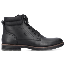 Bottines imperméables en cuir, chaussures isolées pour hommes, noir Rieker F4544-00