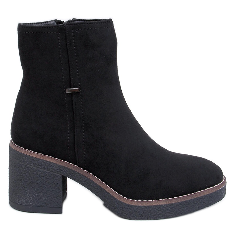 Filly Bottines noires à talon stable le noir