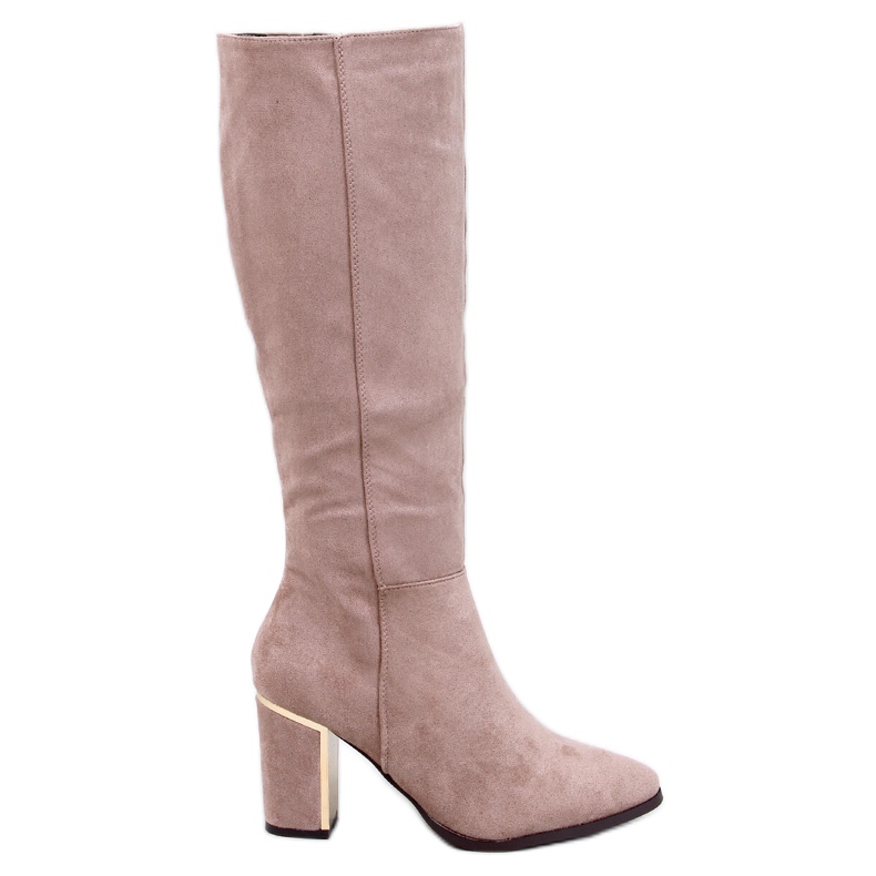 Bottines classiques à talons Arlena Taupe beige