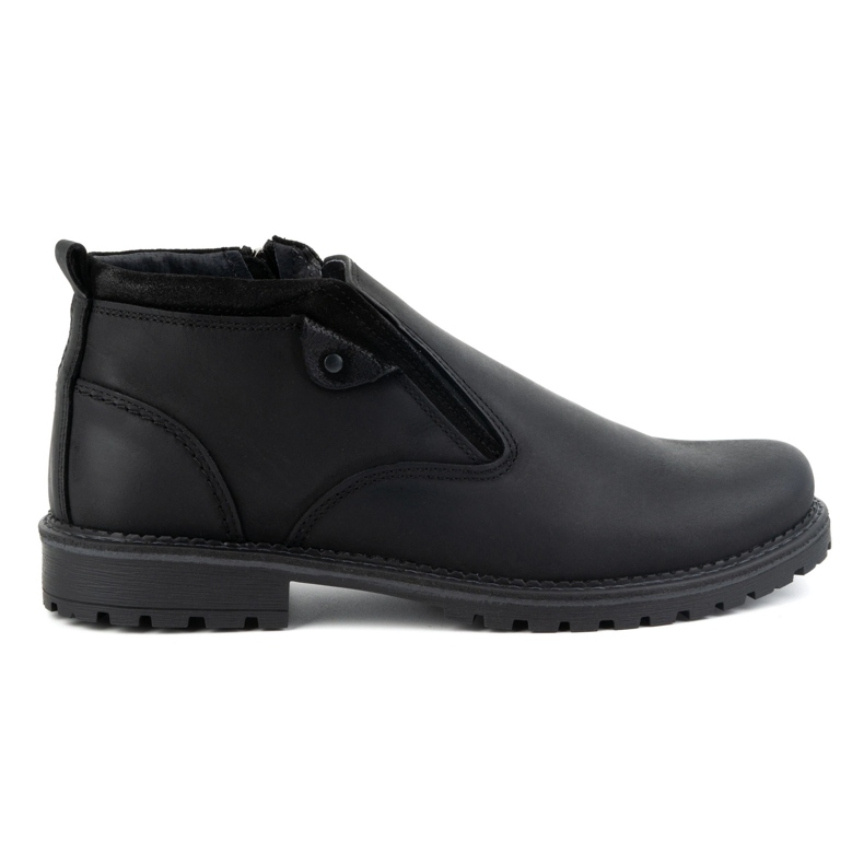 Olivier Bottines Chelsea homme en cuir, isolées, 140GT, noires le noir Olivier Bottines Chelsea homme en cuir, isolées, 140GT, noires le noir