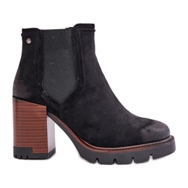 Bottines isolées pour femmes en suède écologique Vinceza 58356 noir
