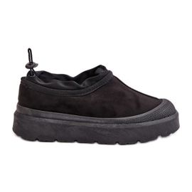 Bottes De Neige Plateforme À Tige Basse Femme Noir Izamine le noir