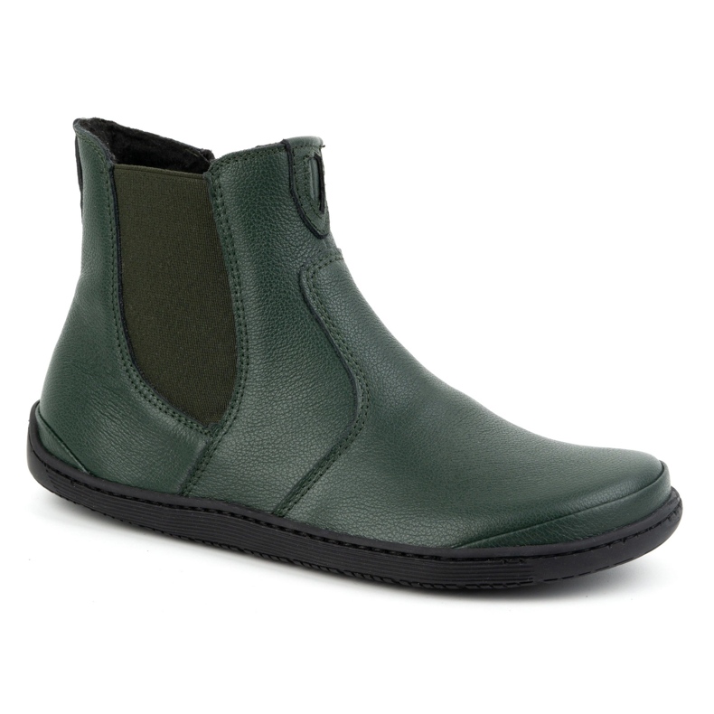 Olivier Bottines Chelsea femme pieds nus avec fermeture éclair, isolées 1263 vert