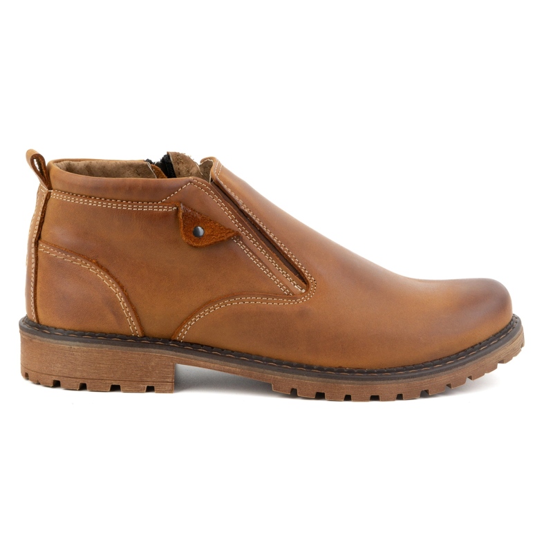 Olivier Bottes homme, cuir, isolées, 140GT, rouge orange