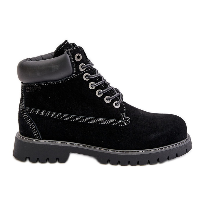 Bottes isolées en daim pour hommes Big Star OO174138 HI-POLY System noir le noir