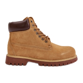 Bottes isolées en daim pour hommes Big Star OO174136 HI-POLY System Camel brun