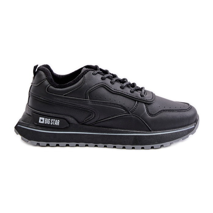 Baskets isolées pour hommes Big Star OO174675 HI-POLY System Noir le noir