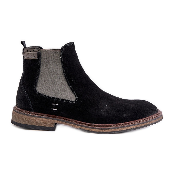 Bottines Chelsea en daim pour hommes Big Star OO174154 noir le noir