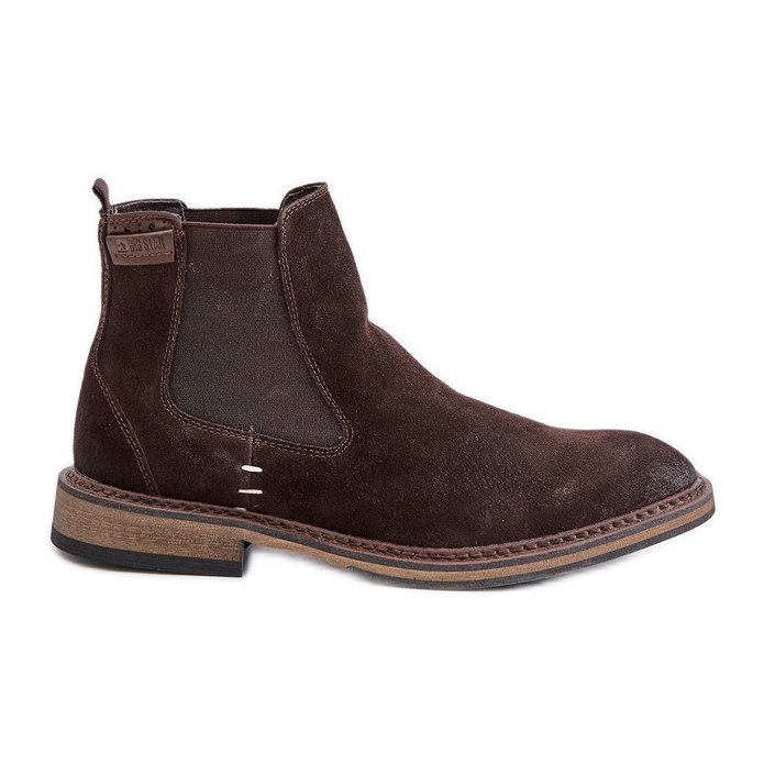 Bottines Chelsea en daim pour hommes Big Star OO174155 marron brun