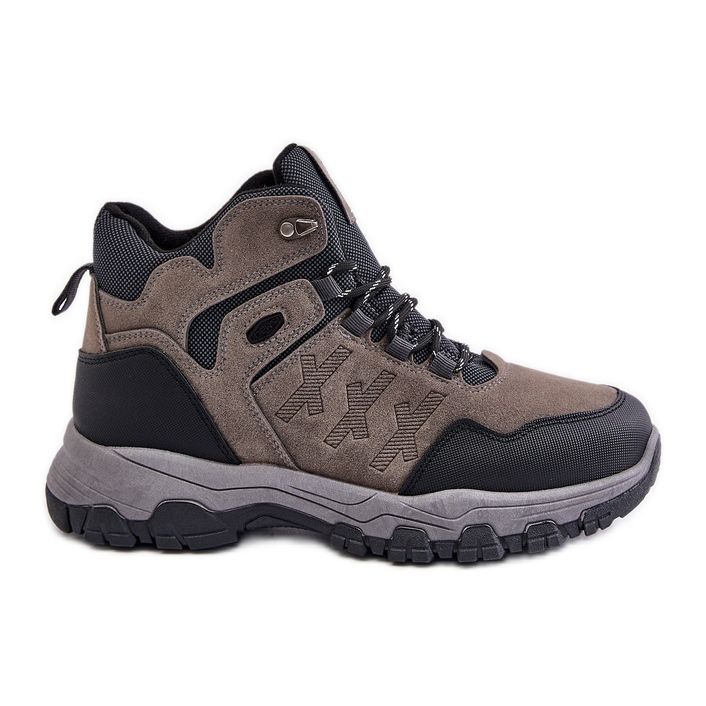 News Chaussures De Trekking Isolées À Lacets Homme Gris Zerista