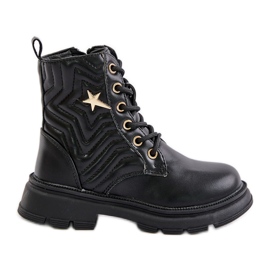 Bottines isolées pour enfants avec fermeture éclair en éco-cuir, noir Liotira