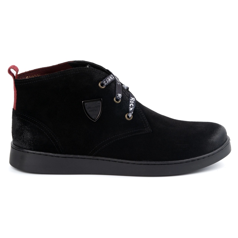 Chukka boots homme en cuir isolées KAMPOL 110/35 noir le noir