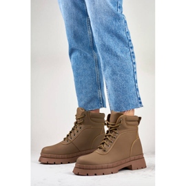Bottes femme, légèrement isolées, marron, 8538A-KH beige