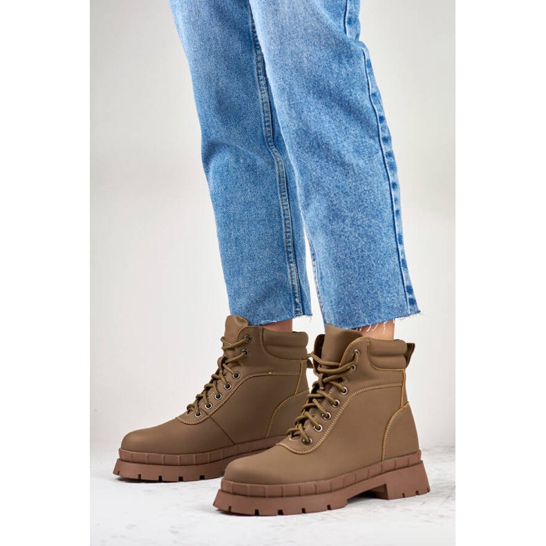 Bottes femme, légèrement isolées, marron, 8538A-KH beige