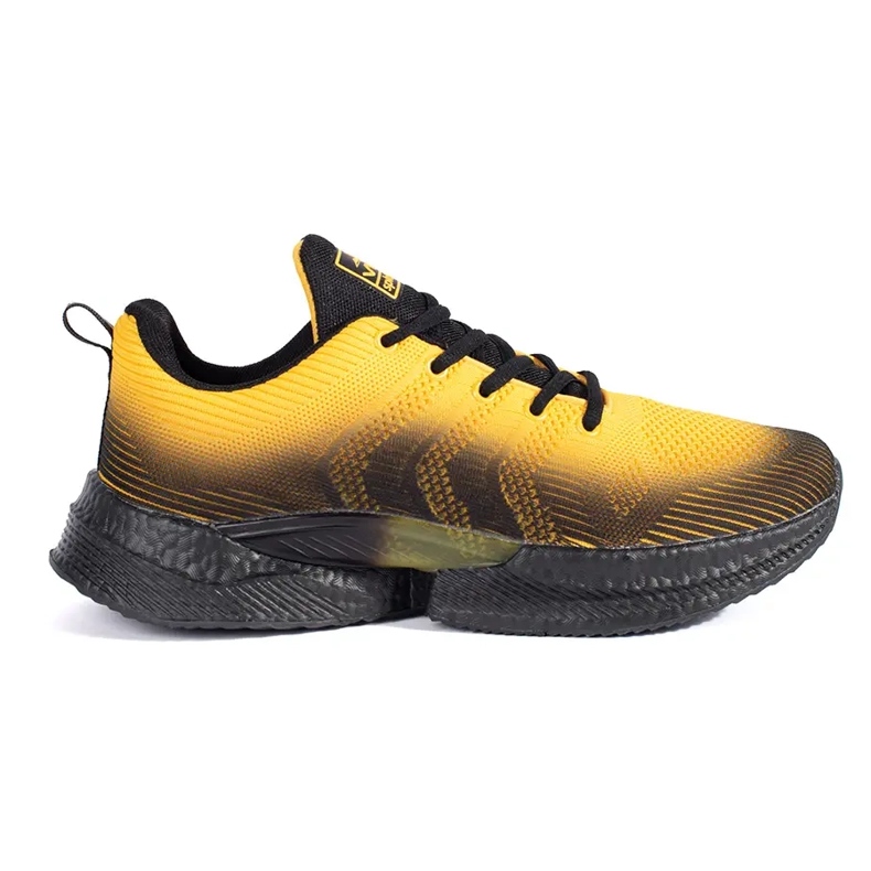 Vico Chaussures de sport confortables pour hommes jaunes et noires