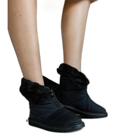 Bottes de neige isolées noires avec col Edidda le noir