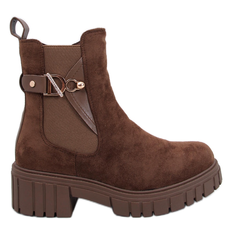 Bottines Chelsea à plateforme Errol Green brun